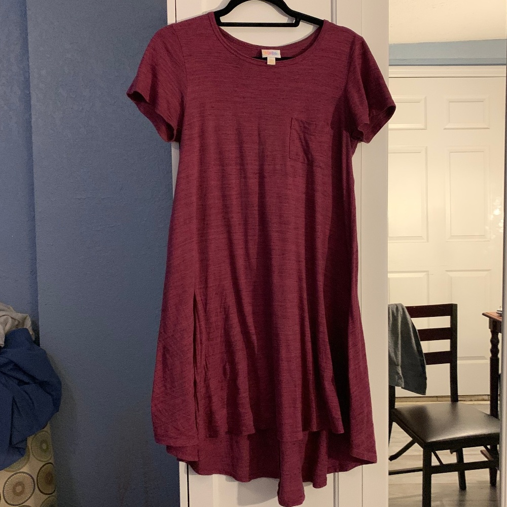 LuLaRoe Maroon T-shirt  Dress